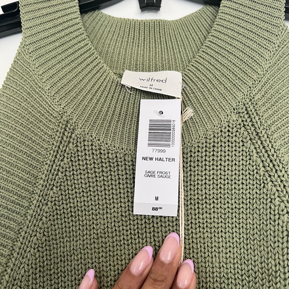 Wilfred New Halter Aritzia Sz M Brand New Sage Frost - Picture 5 of 5